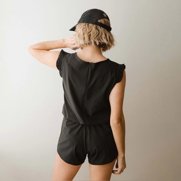Albion Fit Black Romper Jumpsuit size medium - Picture 8 of 16